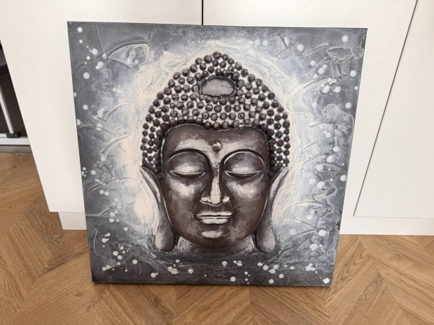 Buddha dombornyomott falikp 50x50