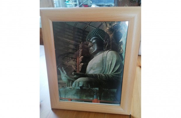 Buddha kp, asztalra llthat fa keretben, elad!