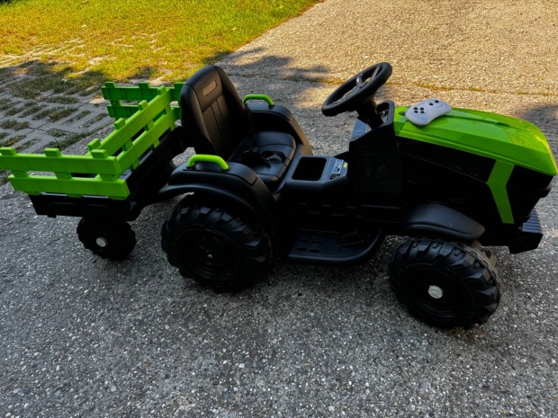 Buddy Toys BEC 8211 Farm elektromos traktor + kocsi gyerekeknek