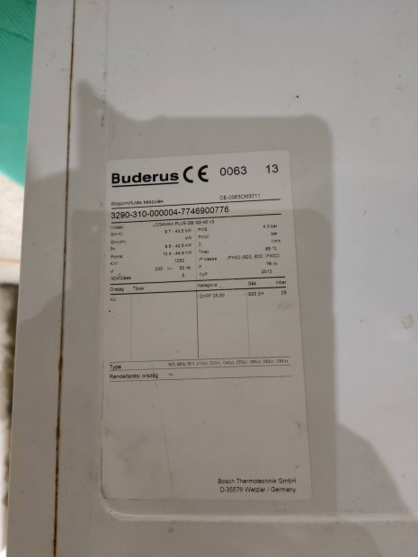 Buderus Logamax Plus GB 162 kondenzcis gzkazn 