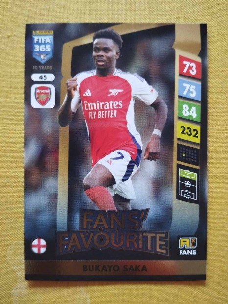 Bukayo Saka (Arsenal) FIFA 365 2025 Fans Favourite focis krtya