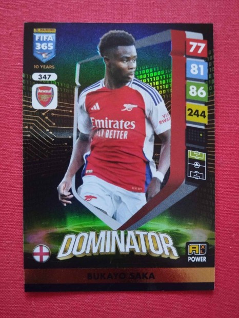 Bukayo Saka (Arsenal) FIFA 365 2025 Power Dominator focis krtya