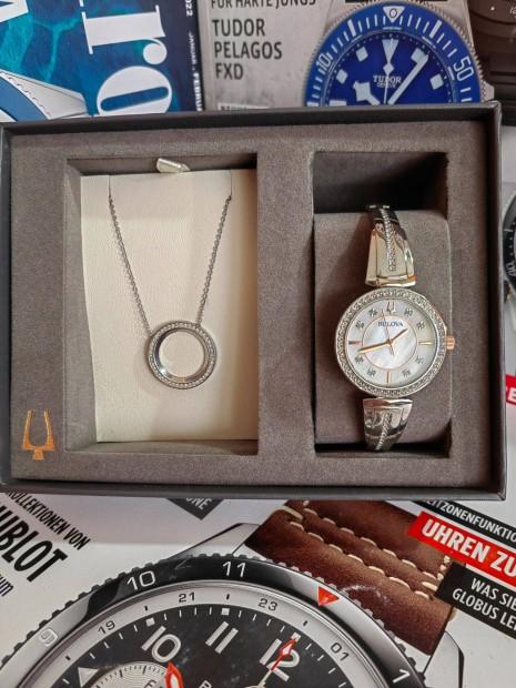 Bulova Crystal ni karra + 1db nyaklnc szettben j 2 v garancival