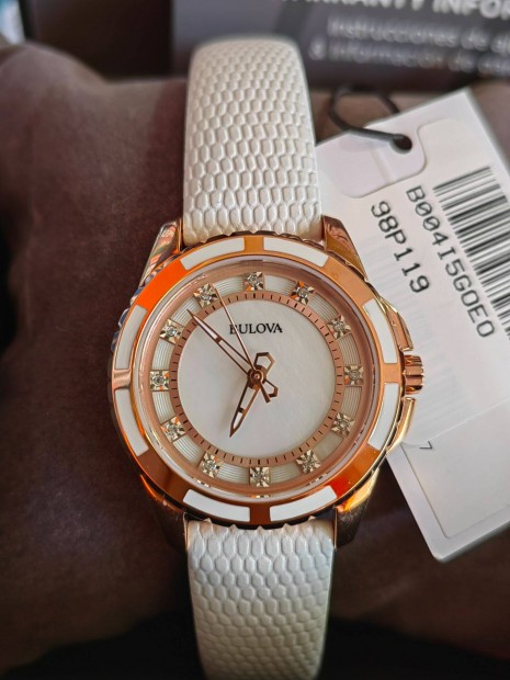 Bulova Diamond gyémánt berakásos női karóra Új 2 év garanciával