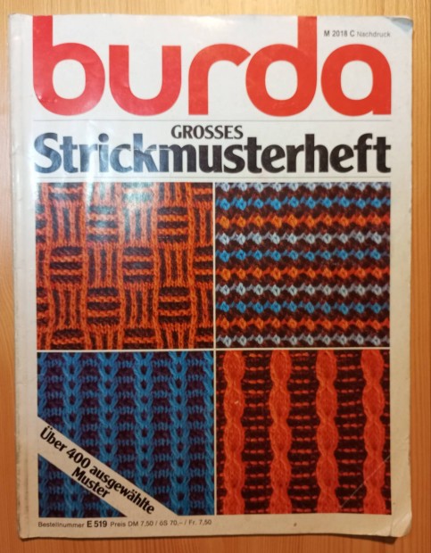 Burda grosses Strickmusterheft. Tbb mint 400 ktsminta