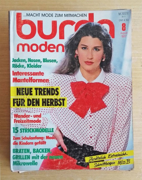 Burda magazinok szabsmintkkal 1978 - 1987 vekbl retro