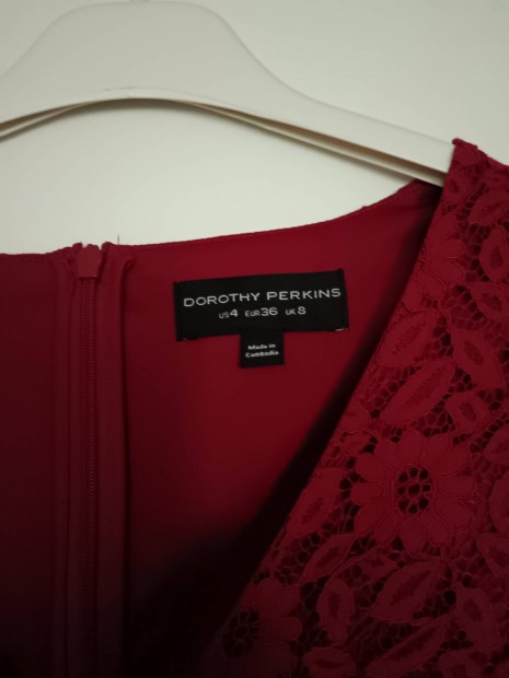Burgundivrs/bord/piros csipke alkalmi ruha ,menyecske ruha