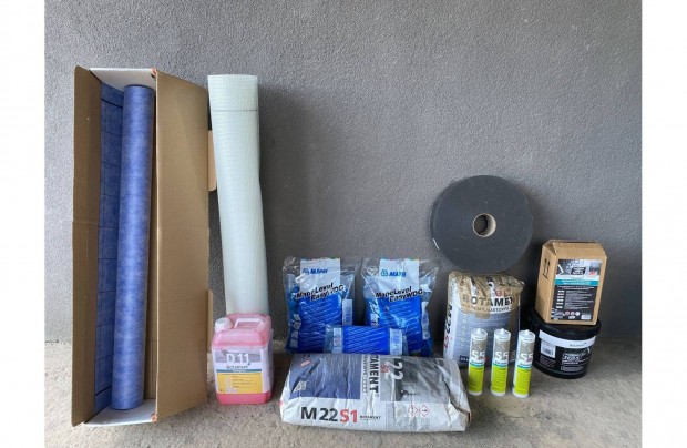 Burkolási maradék anyagok Botament, Mapei, alapozó, ragasztó, szilikon