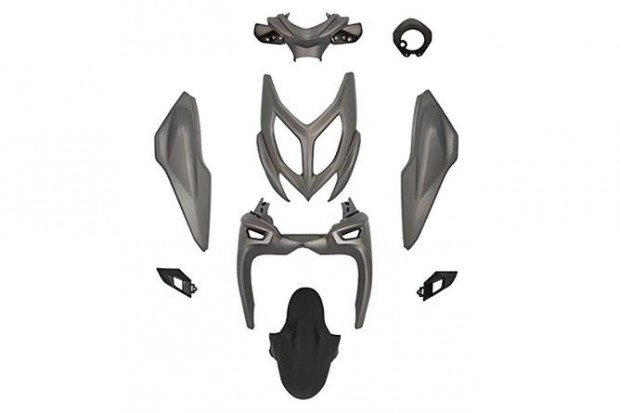 Burkolatkészlet 9 db fekete / szürke Yamaha Aerox 2013 után
