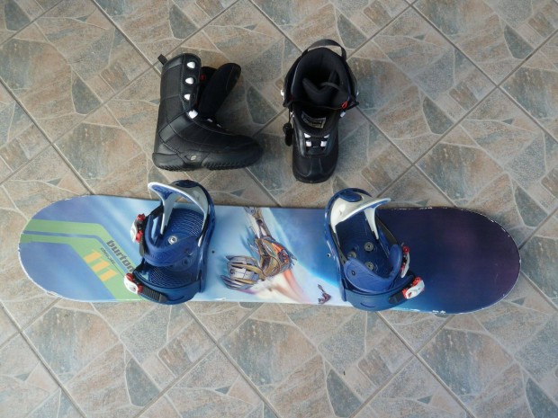 Burton 109cm gyerek snowboard lap Burton kts bakancs szp llapotban