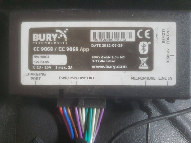 Bury CC 9068 BLUETOOTH telefon kihangost