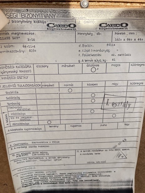 B�tor, polcon kivitel, massz�v darab.