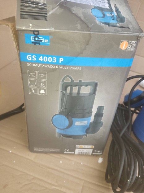 Bvrszivatty szennyvzszivatty Gde GS 4003 P 