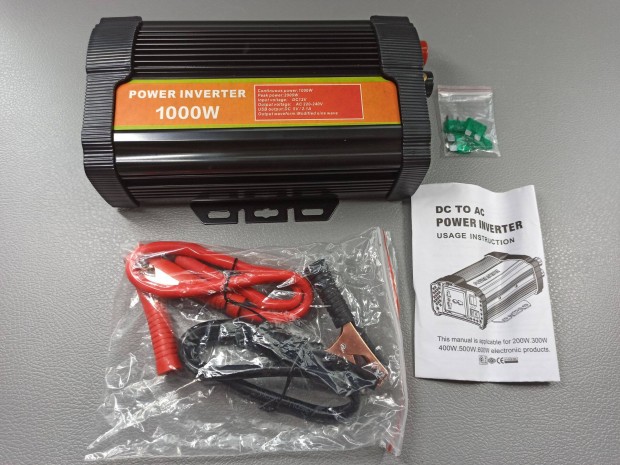 Bygd DC 12V-AC 230V feszültségátalakító inverter (1000w, 2.1A) Új
