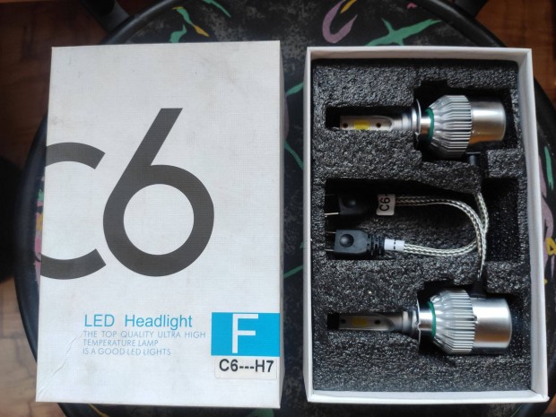 C6 LED headlight H7, 36W, 3800 lumen, hidegfehér (Új!!!)
