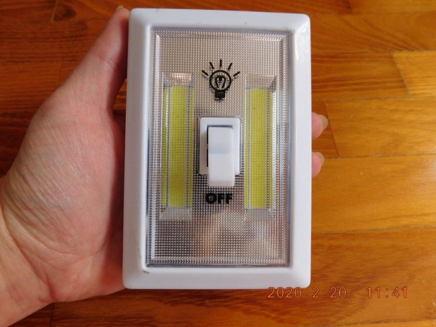 COB LED-es lámpa, kapcsolóval mágnessel, tépőzárral, felfúrható, új