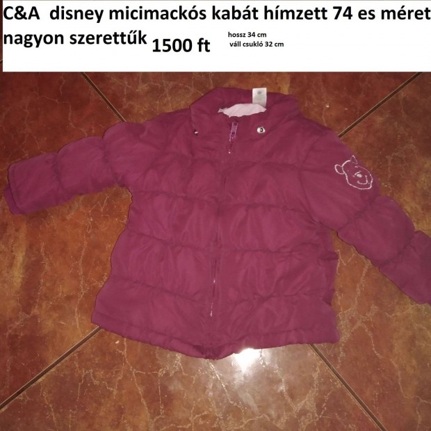 C&A disney micimacks kabt hmzett 74 es mret nagyon szerettk 1500