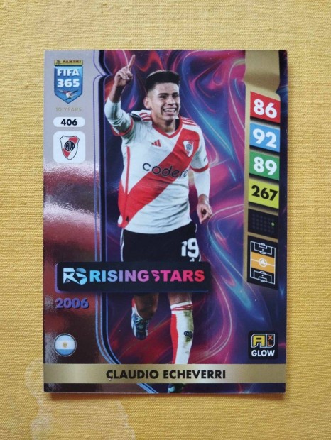 C. Echeverri (River Plate) FIFA 365 2025 GLOW Rising Star focis krtya