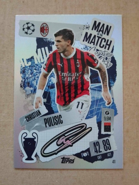 C. Pulisic (Milan) Man of the Match BL 2024/25 focis krtya