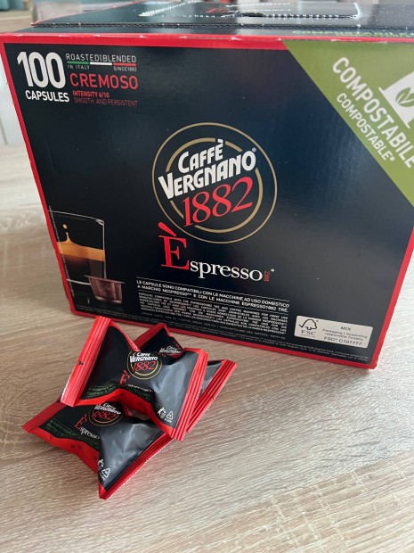 Caff Vergnano 1882 Espresso Cremoso Nespresso kompatibilis kapszula