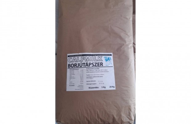 Calfmilk borj tejpor , tejptl tpszer 20 kg/zsk kiszlltva