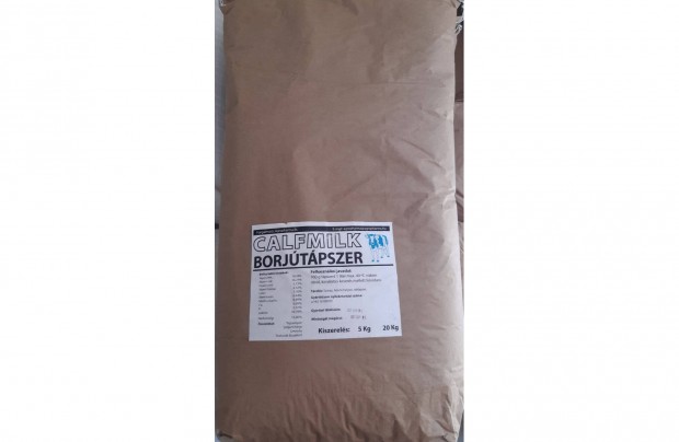 Calfmilk borjú tejpor tej por tejpótló tápszer 20kg/zs kiszállítással