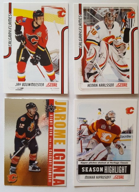 Calgary Flames NHL krtyk Iginla, Boumweester, Kiprusoff, stb hoki