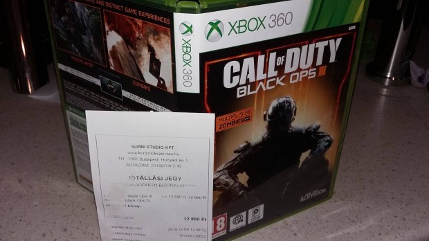 Call Of Duty Black Ops 3 - xbox360/ONE eredeti jtk