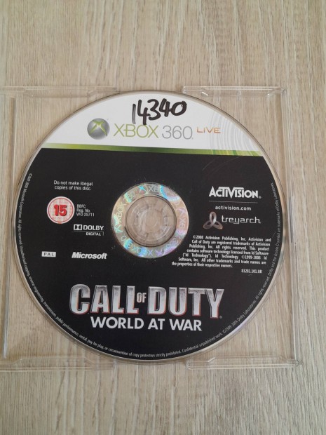 Call Of Duty World At War Xbox 360 jtk - Karcmentes!