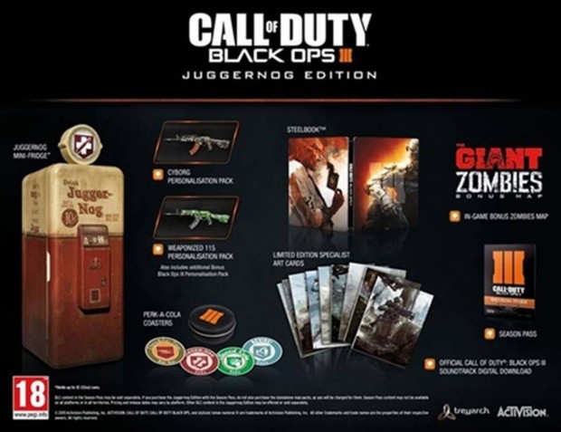 Call of Duty Black Ops III Juggernog Ed. wfridge, Coasters & Art Cards