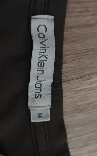 Calvin Klein khaki pamut női póló M