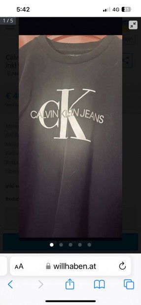 Calvin Klein ni pulover M