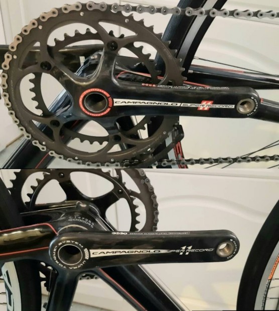 Campagnolo Super Record karbon hajtómű szett. Újszerű!