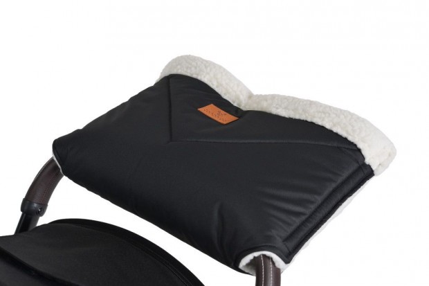 Cangaroo LUXE kézmelegítő babakocsira, muff FEKETE