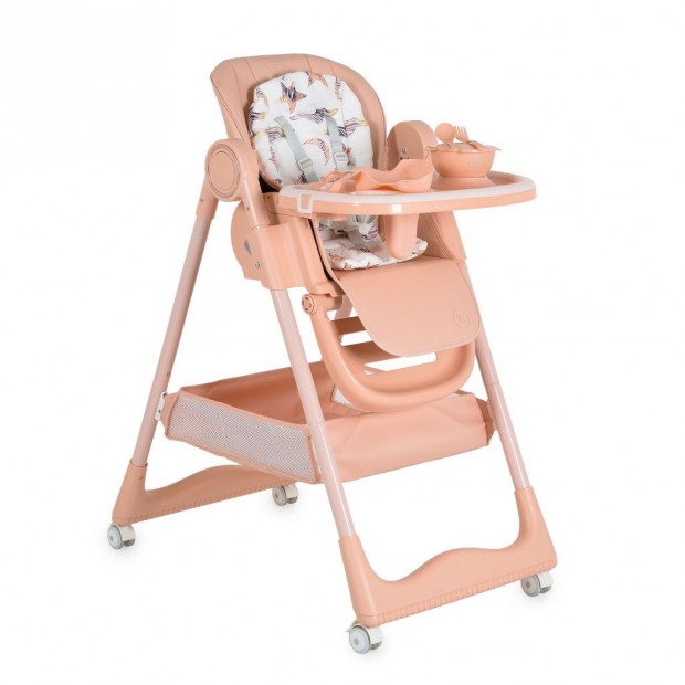 Cangaroo Surprise multifunkciós etetőszék tányérral és előkével Pink