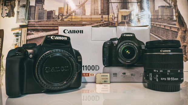 Canon 1100d+Canon EF-S 18-55mm f/3.5-5.6 Is II+tartozkok