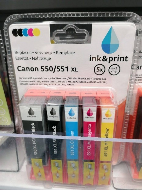 Canon 550/551 XL 5 szn Chipes tinta j elad