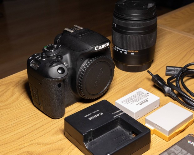 Canon 700D + Sigma DC 18-250mm objektv + ND filter + 2 akkumultor