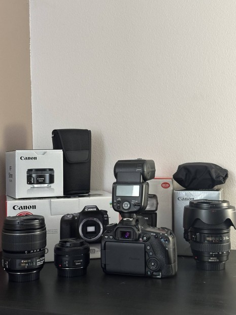 Canon 80D full szett (3 obi + kiegészítők)