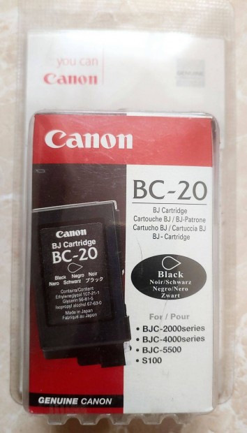 Canon BC-20 eredeti tintapatron (fekete) 3db