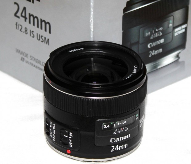 Canon EF 24 mm 2.8 Is USM dobozban ( 24mm )