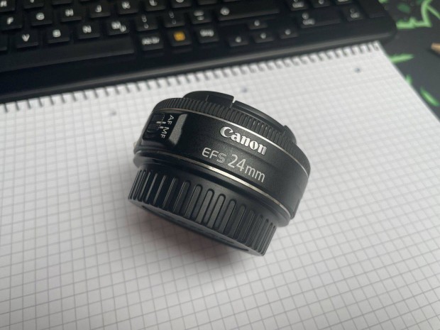 Canon EF-S 24mm 24 mm STM objektív, Foxpost egyeztetés után!
