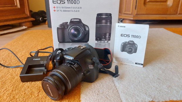 Canon EOS 1100D+18-55mm kit objektív dobozával