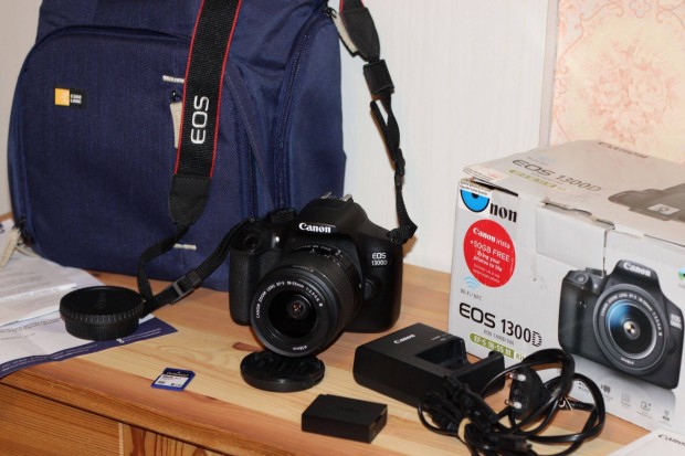 Canon EOS 1300D 2300 expo, 18-55mm obi. Foxpost egyezetés után!