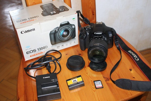 Canon EOS 1300D 8300 expo, 18-55 kit obi, Foxpost egyezetés után!