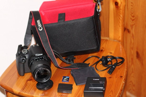 Canon EOS 2000D 5200 expo + 18 55 obi +táska! Foxpost egyeztetés után!