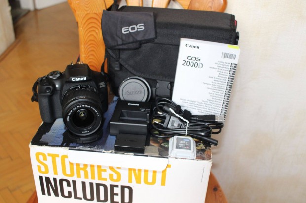 Canon EOS 2000D 700 expo, 18-55 kit obi. Foxpost egyeztetés után!