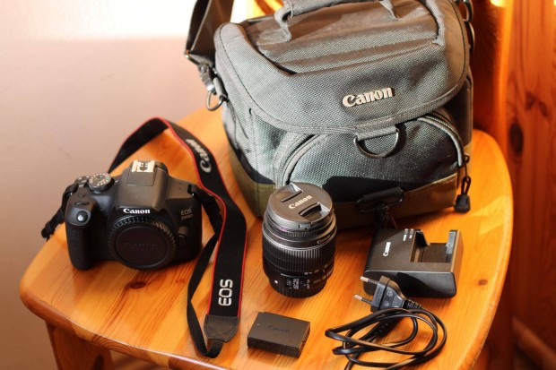 Canon EOS 2000D +18 55 obi, 4470 expo, Foxpost egyeztetés után!