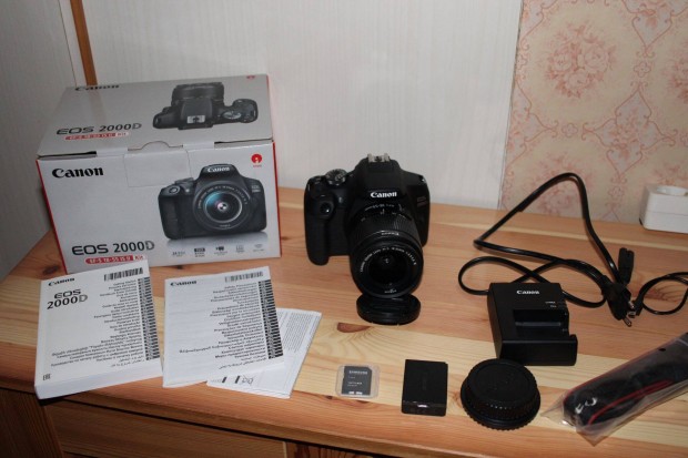 Canon EOS 2000D +kit obi. 4200expo! Foxpost egyeztetés után!