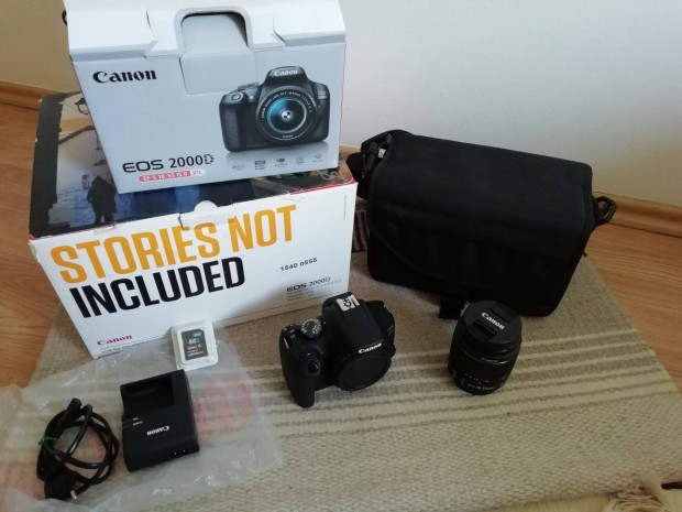 Canon EOS 2000D +travel kit 645 expo, Foxpost egyeztets utn!